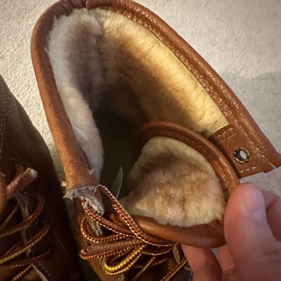 LL Bean Women's Bean Boots, 8" Shearling-Lined Insulated - Picture 8 of 10